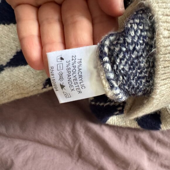 Blue & Cream Argyle Sweater - Picture 4 of 4